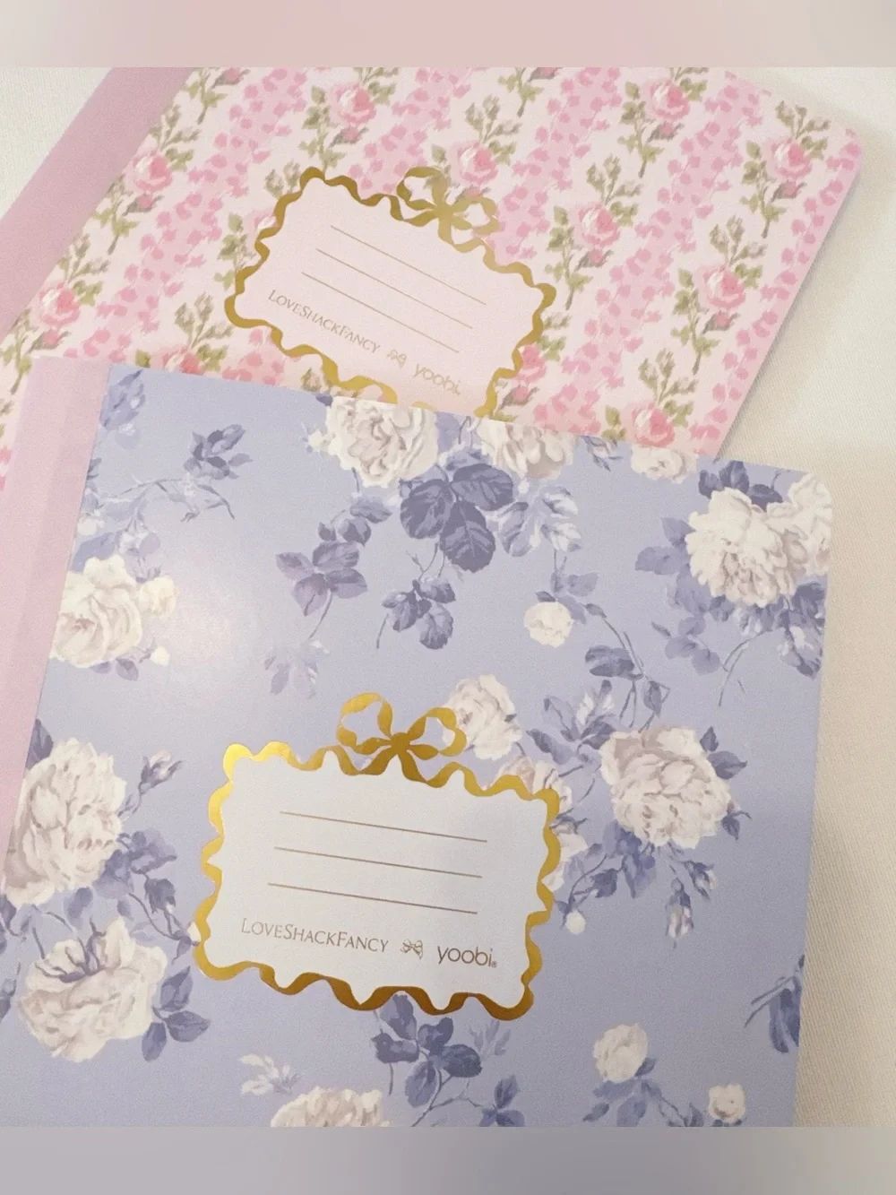 LoveShackFancy Target Yoobi Composition Books Pink & Blue Set 6